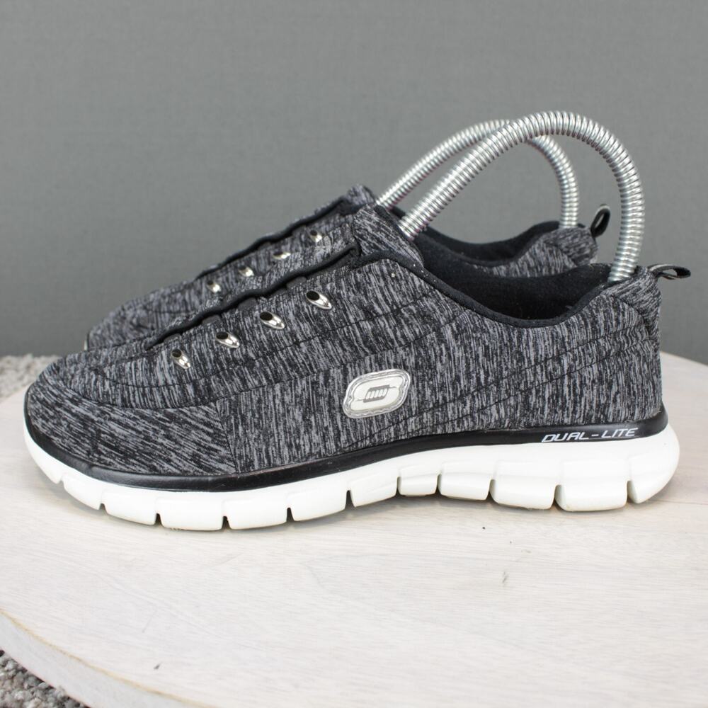 Skechers Slip On Sneakers Womens 6.5 Gray Mesh Comfort - Picture 5 of 9
